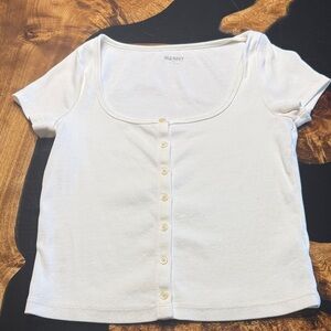 Old Navy Cream Button-Front Top
